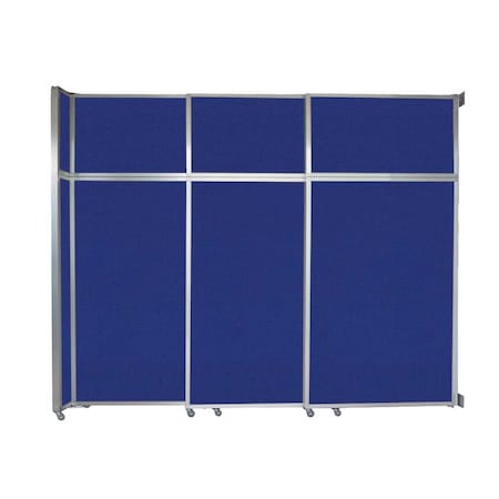 Versare Operable Wall Sliding Room Divider 9'9" x 8'5-1/4" Royal Blue Fabric 1072305